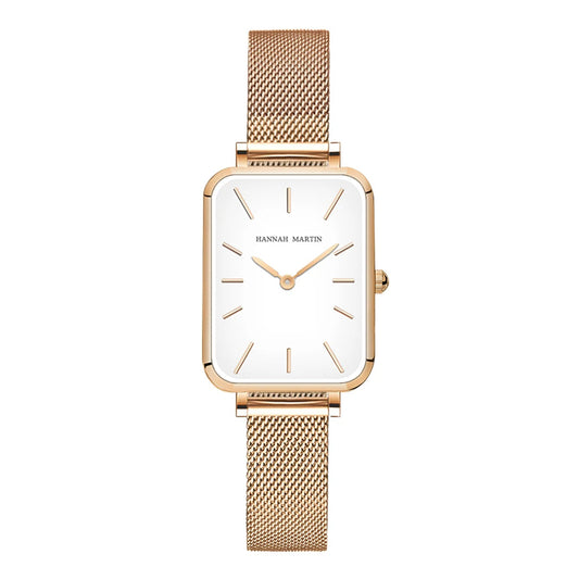 Montre Rectangulaire en Maille pour Femme - Paradis des Montres