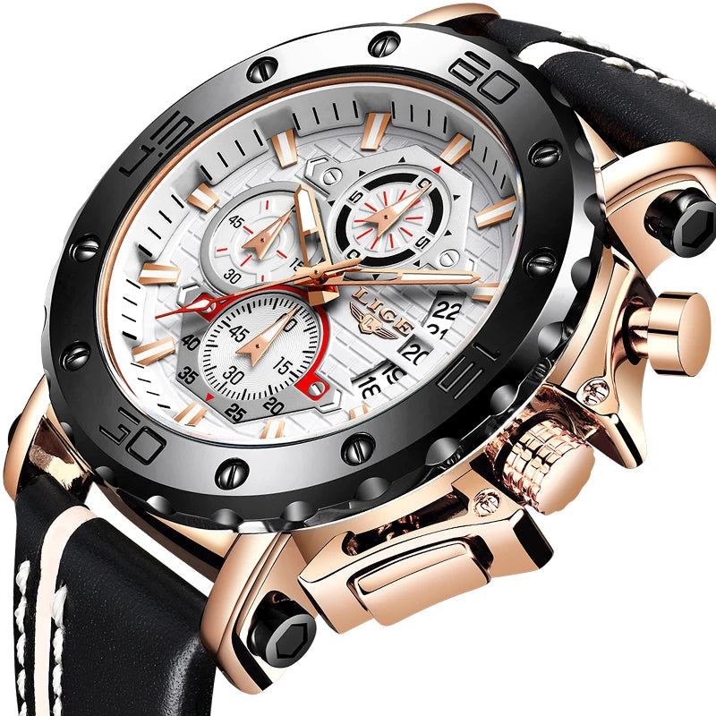 Montre Chronographe en Cuir pour Homme - Paradis des Montres