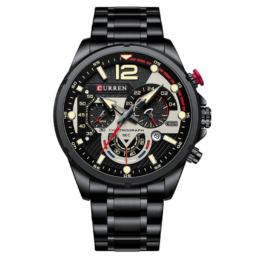 Montre Chronographe Noire pour Homme - Paradis des Montres