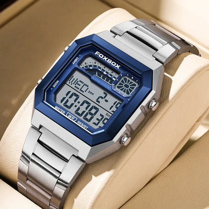 Montre Digitale en Acier Inoxydable pour Homme - Paradis des Montres