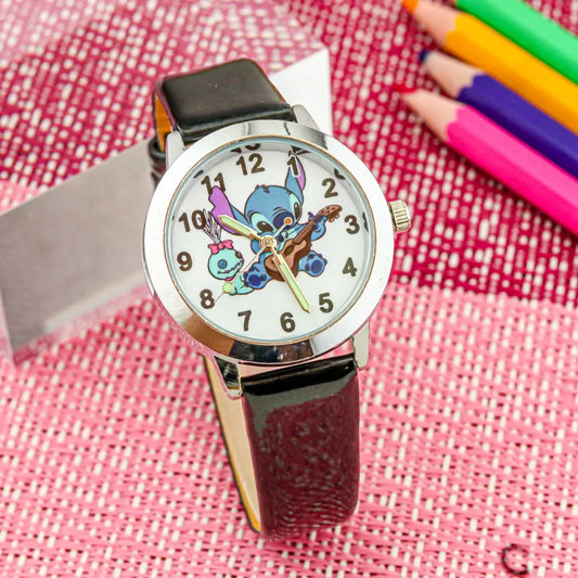 Montre Stitch avec Bracelet en Cuir - Paradis des Montres