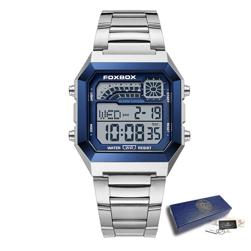 Montre Digitale en Acier Inoxydable pour Homme - Paradis des Montres