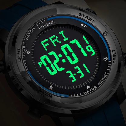 Montre Digitale avec Bracelet en Silicone Bleu - Paradis des Montres