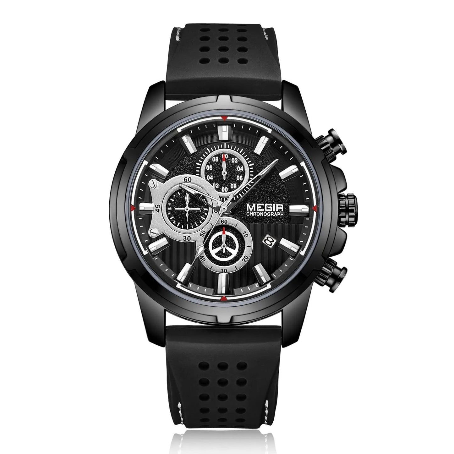 Montre Aviateur Noire Chronographe - Paradis des Montres