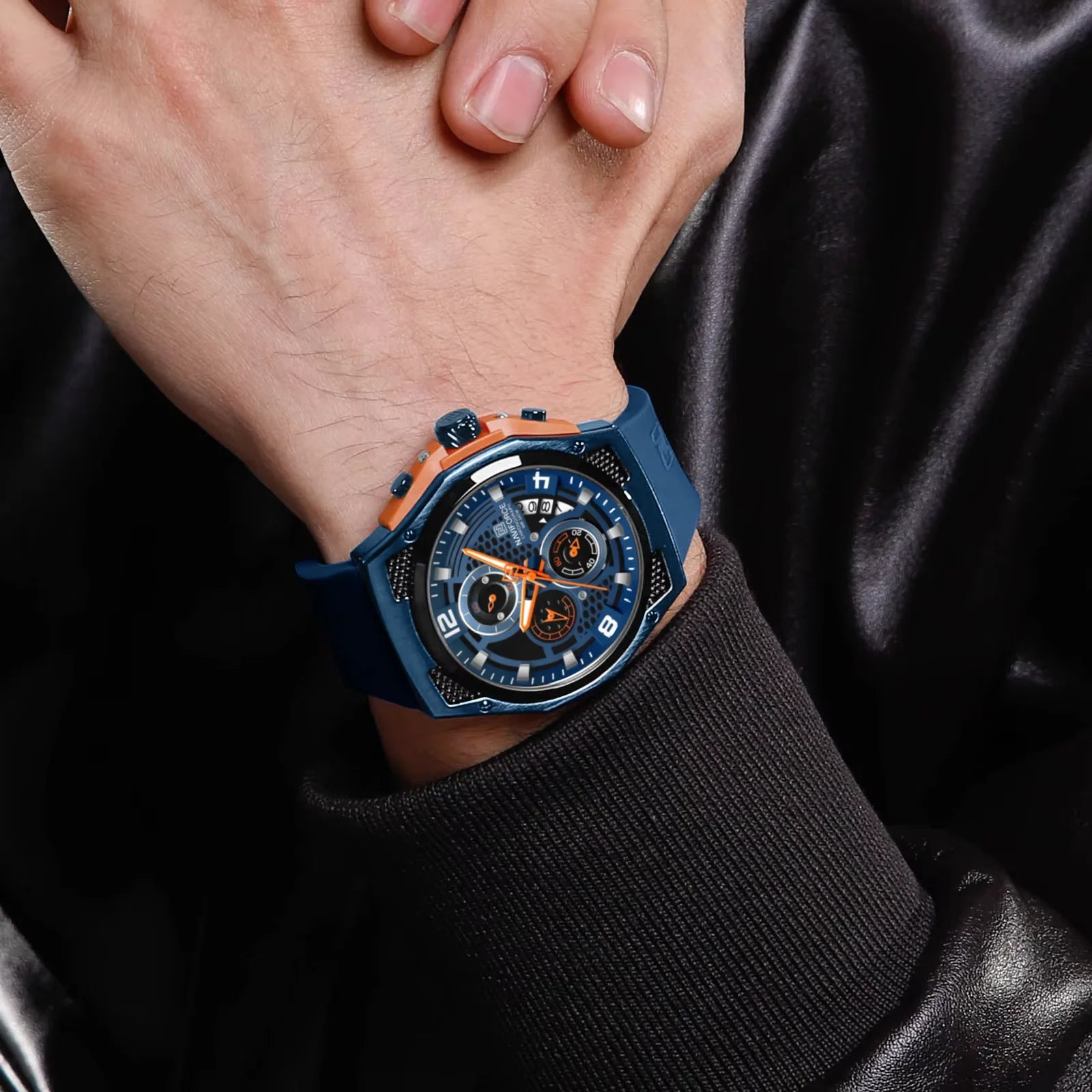 Montre Chronographe Étanche avec Bracelet en Silicone - Paradis des Montres