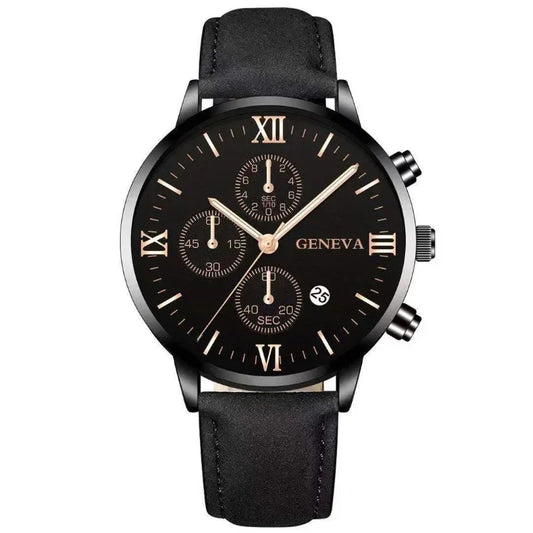 Montre Noire à Quartz pour Homme