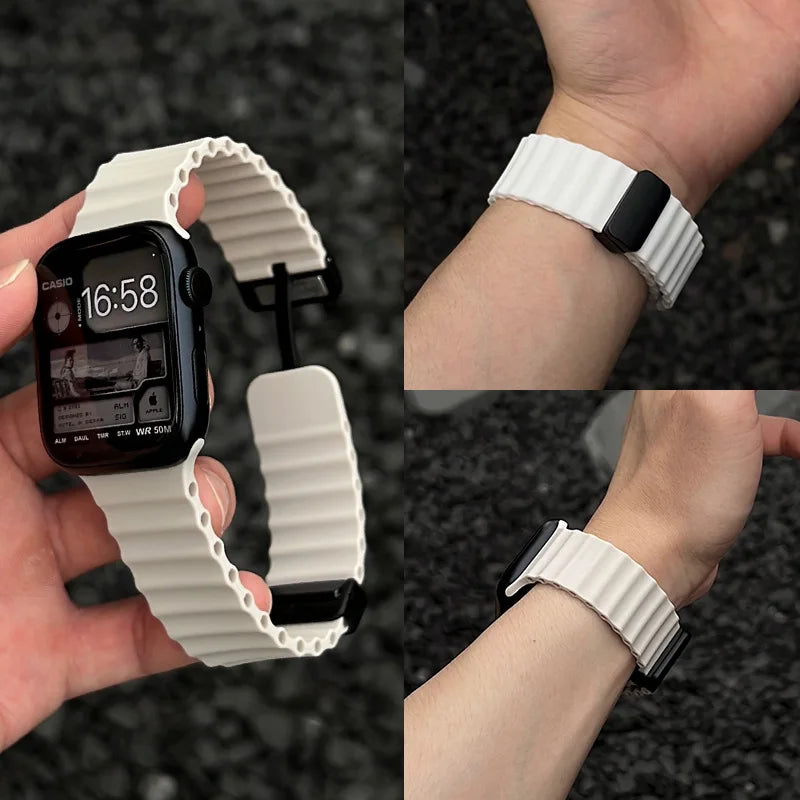 Bracelet Montre Apple Watch Ultra en Silicone - Paradis des Montres