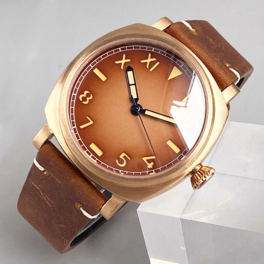 Montre de Luxe Carrée en Bronze Massif pour Homme