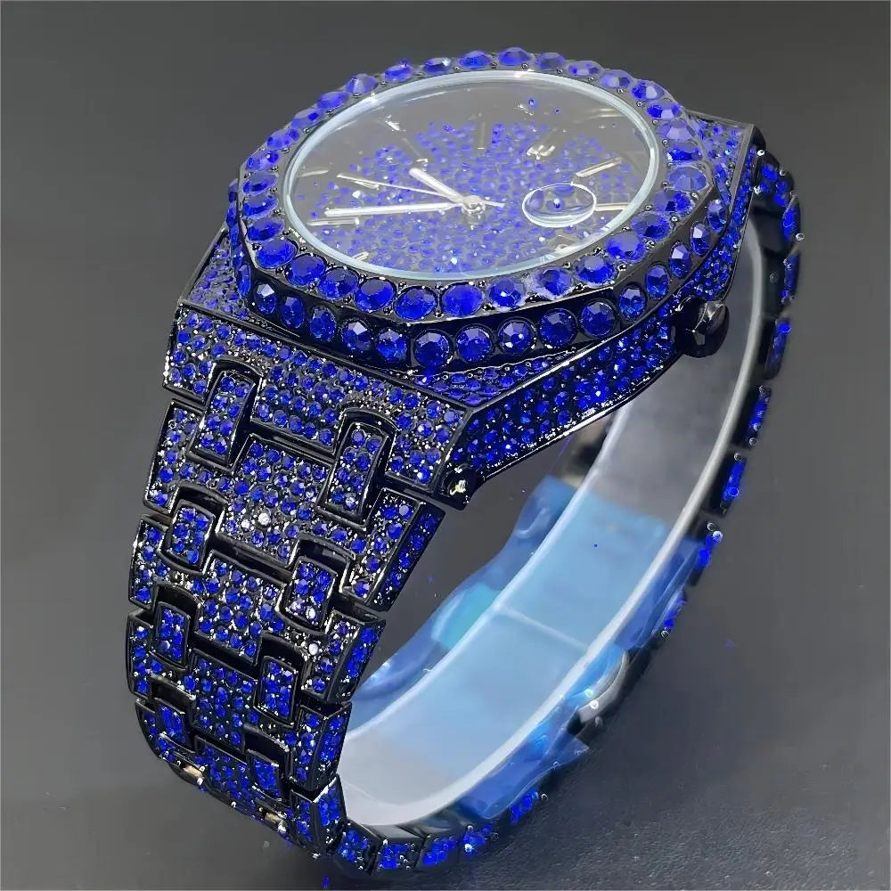 Montre Bleu en Diamants