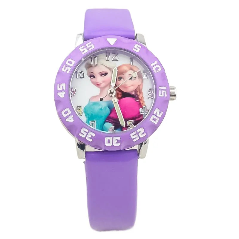 Montre La Reine Des Neiges avec Bracelet en Cuir - Paradis des Montres