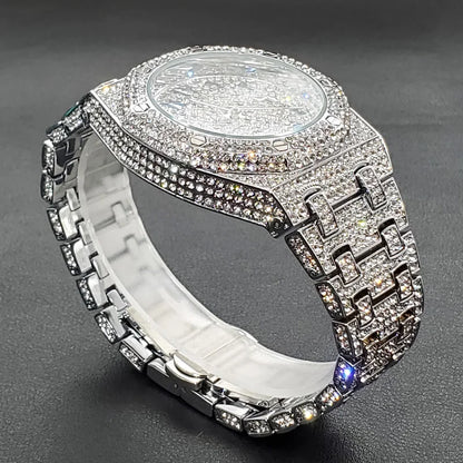 Montre Diamant avec Chiffres Arabes