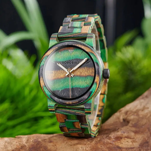 Montre Japonaise Militaire en Bois - Paradis des Montres