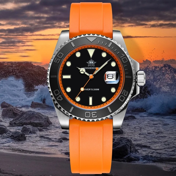 Montre Aviateur avec Bracelet en Silicone - Paradis des Montres