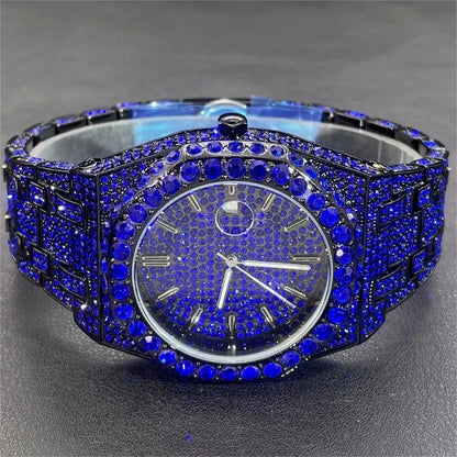 Montre Bleu en Diamants