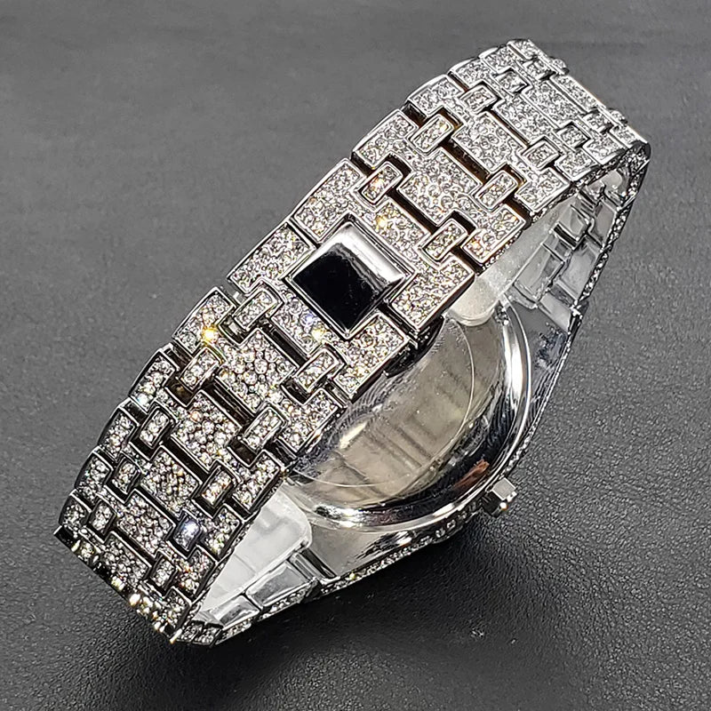 Montre Diamant avec Chiffres Arabes