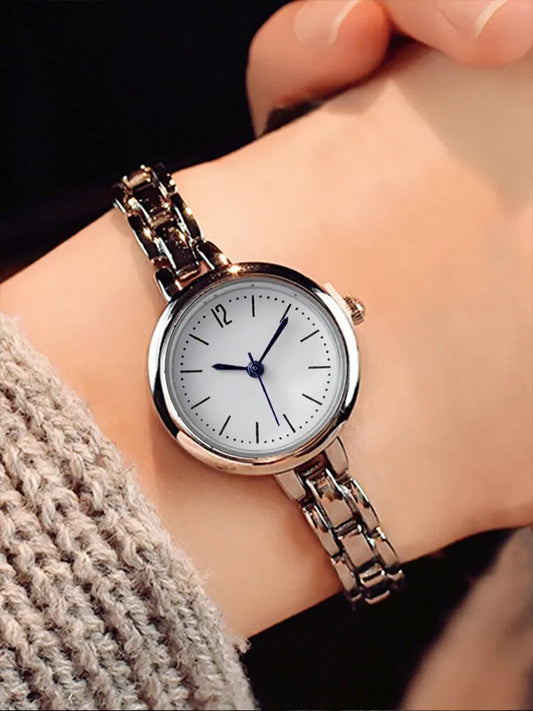 Montre Argenté Minimaliste Pour Femme