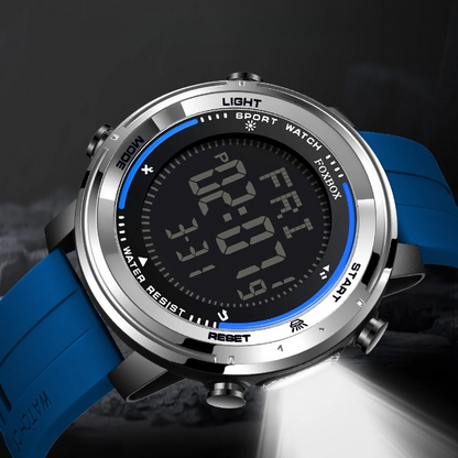 Montre Digitale avec Bracelet en Silicone Bleu - Paradis des Montres