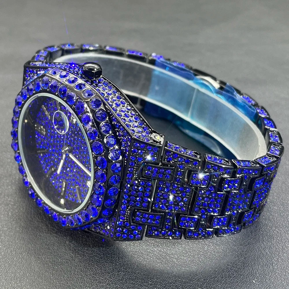 Montre Bleu en Diamants