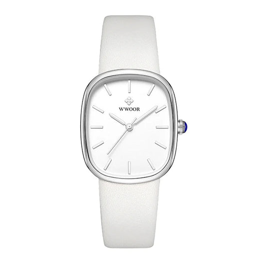 Montre Blanche à Quartz pour Femme Minimaliste