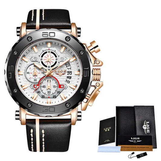 Montre Chronographe en Cuir pour Homme - Paradis des Montres