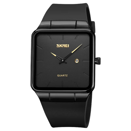 Montre Noire Carré pour Homme