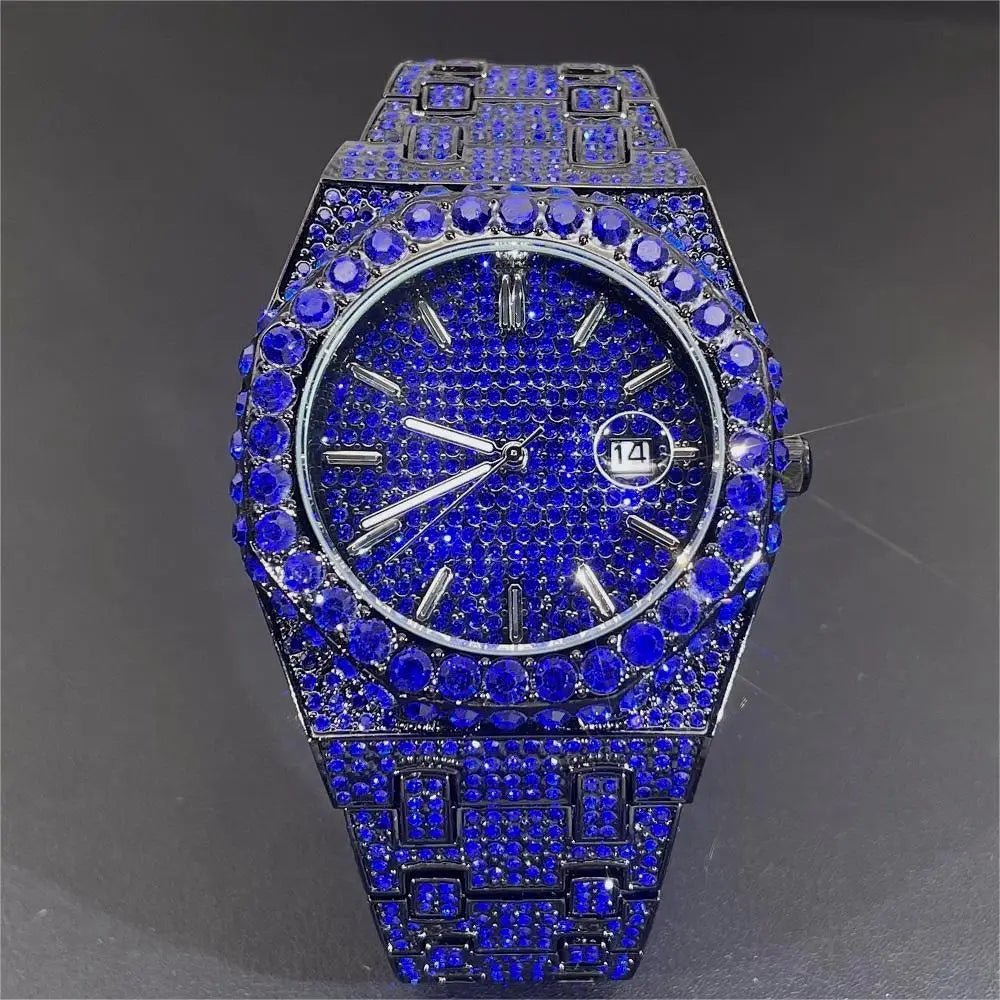 Montre Bleu en Diamants