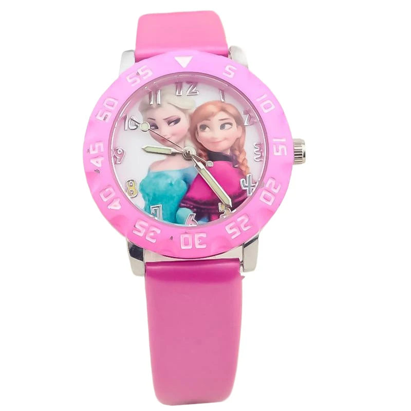 Montre La Reine Des Neiges avec Bracelet en Cuir - Paradis des Montres