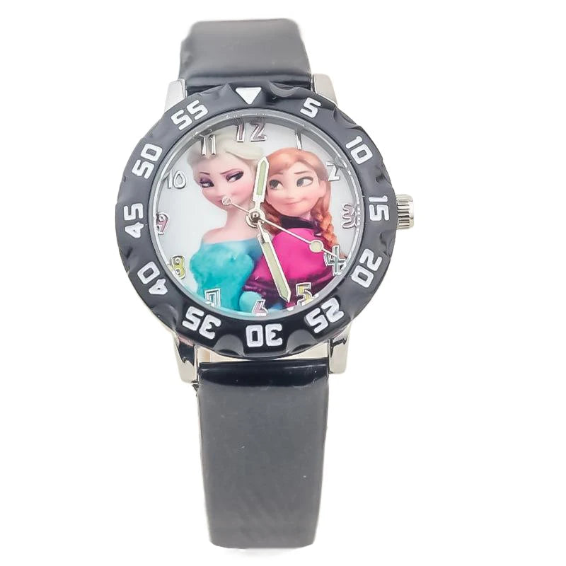 Montre La Reine Des Neiges avec Bracelet en Cuir - Paradis des Montres