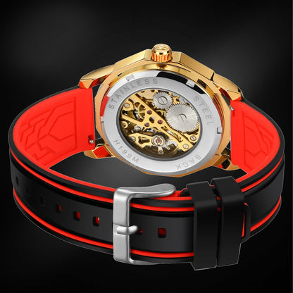 Montre Squelette de Luxe en Silicone